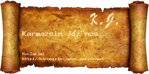 Karmazsin János névjegykártya